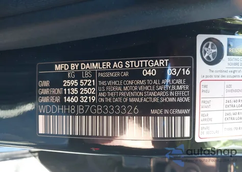 2016 Mercedes-Benz E 350 4Matic z USA, uszkodzony, nr VIN WDDHH8JB7GB333326